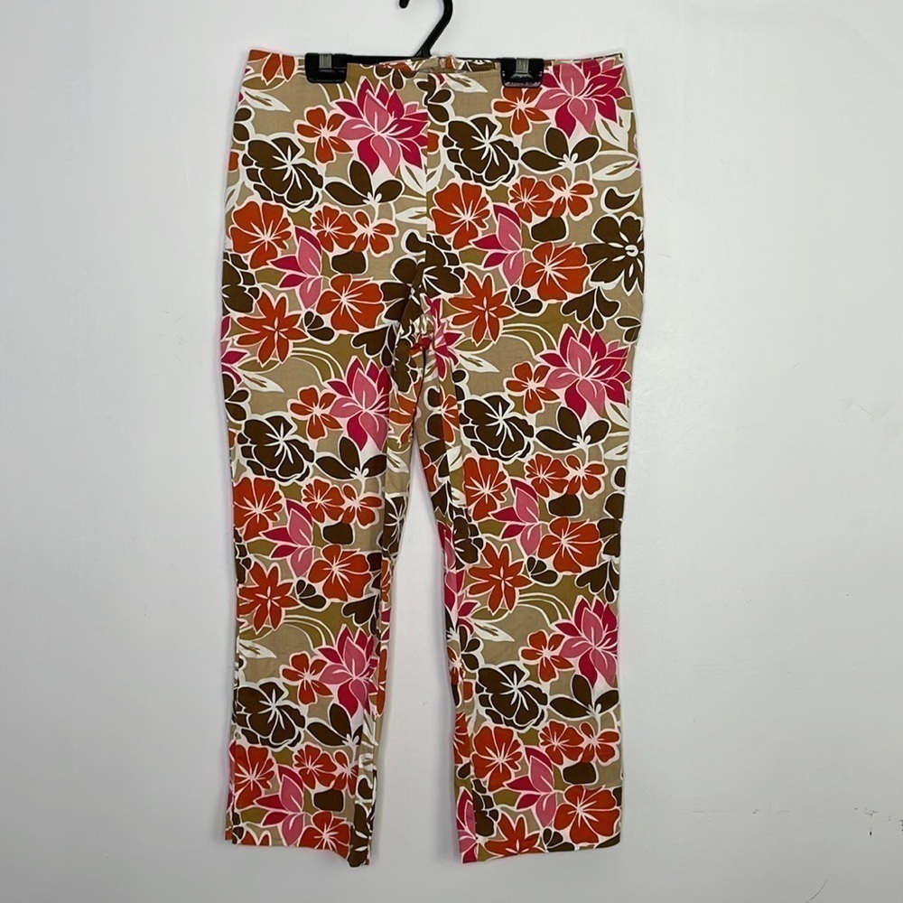 𝅺vintage high waisted cropped floral Y2K pants